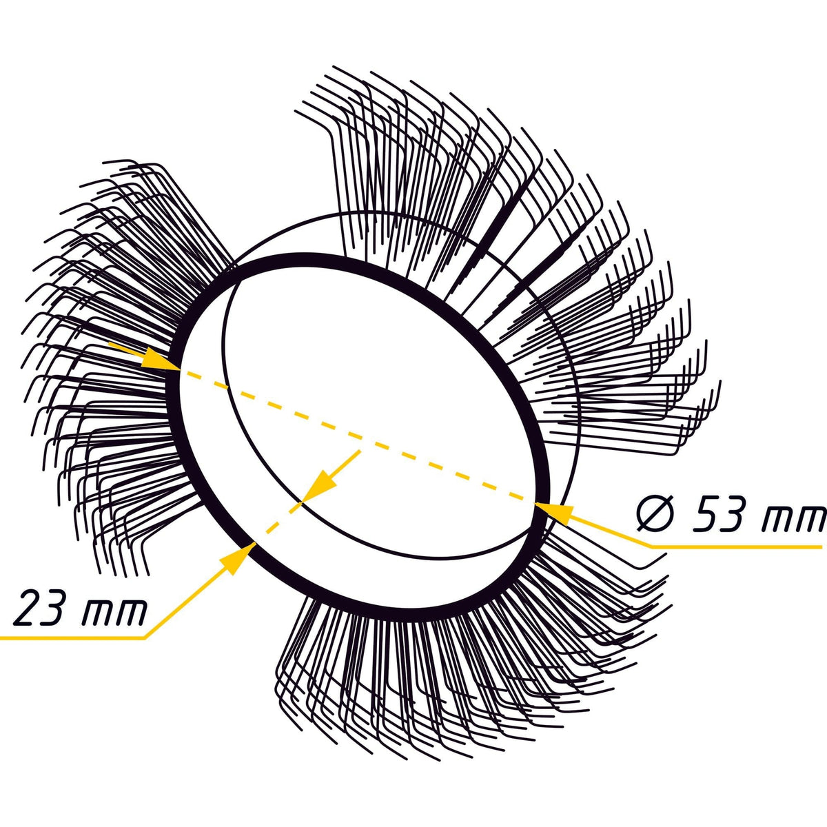 Bürstenband ∙ 23 mm breit ∙ fein ∙ gerade Spitzen - MELTEC GmbH