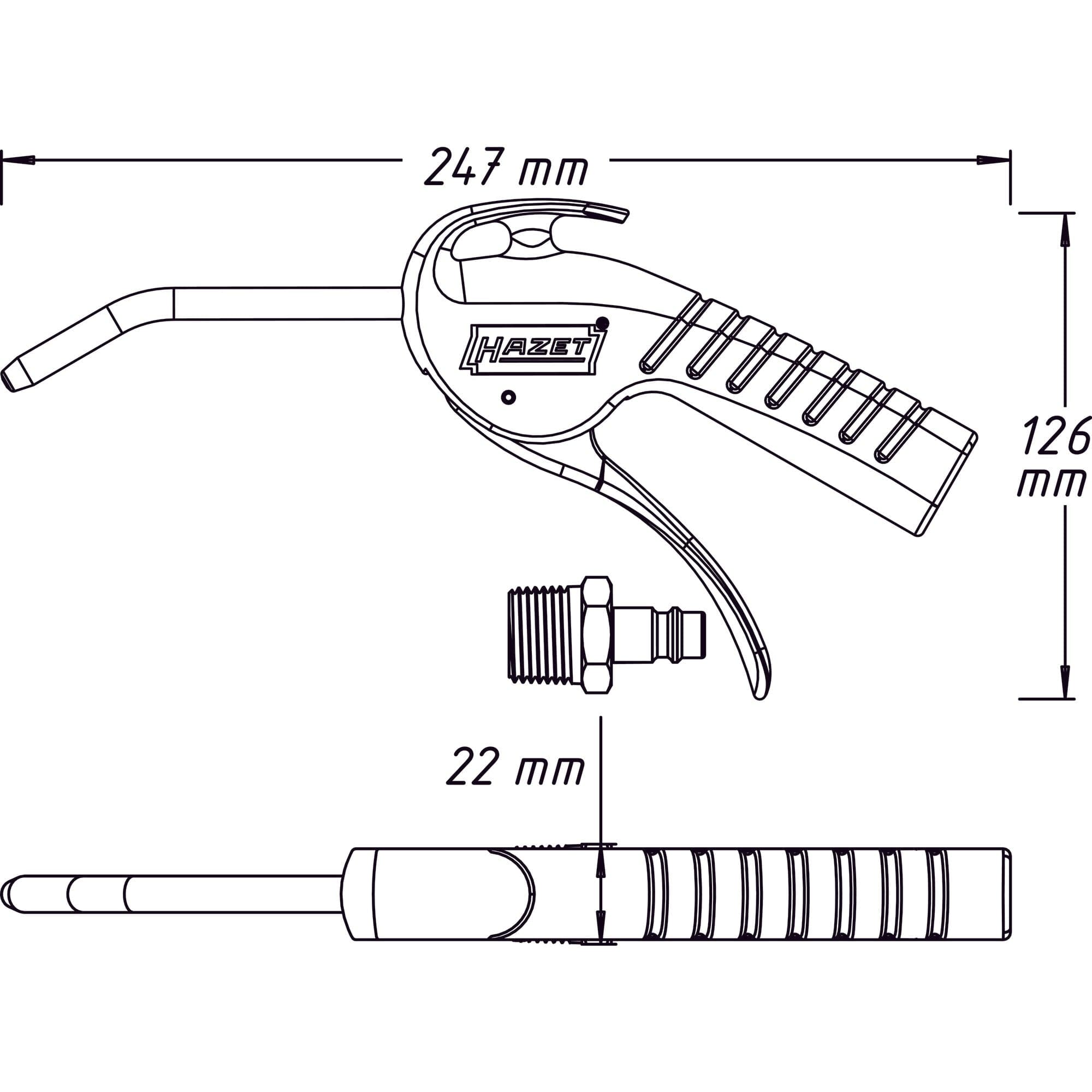 Ausblaspistole ∙ 100 mm - MELTEC GmbH