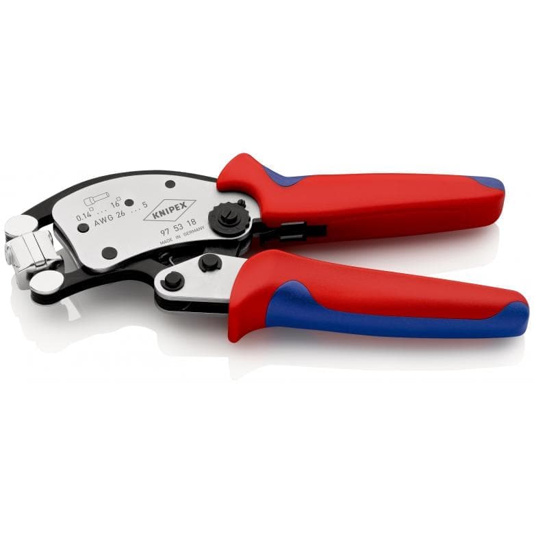 KNIPEX Twistor®16 Selbsteinstellende Crimpzange für Aderendhülsen Mit drehbarem Crimpkopf - MELTEC GmbH