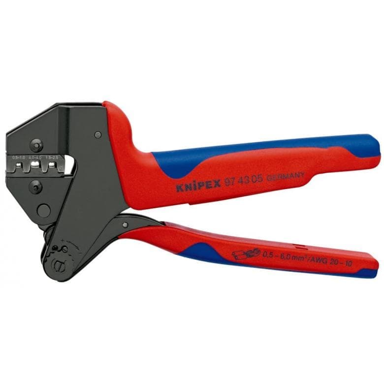 Crimp-Systemzange Für auswechselbare Crimpeinsätze 97 43 05 - MELTEC GmbH