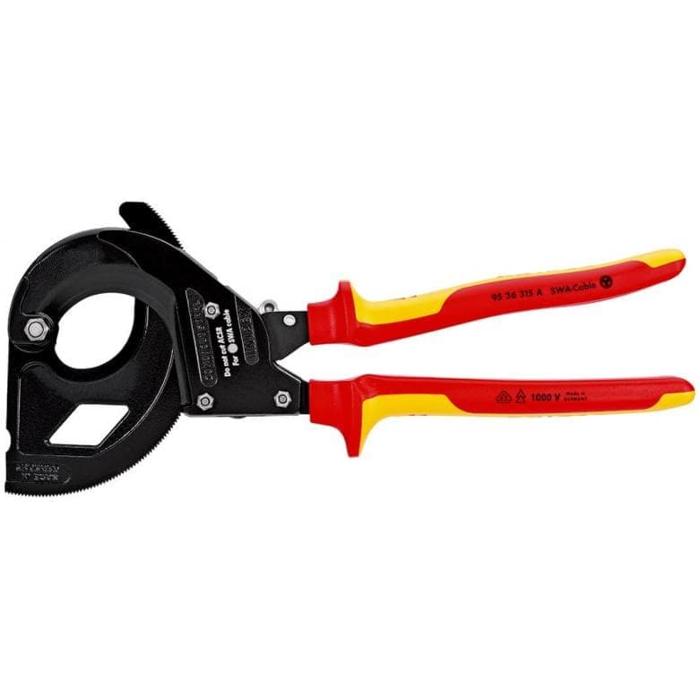 Kabelschneider (Ratschenprinzip) Für stahlarmierte Kabel (SWA-Kabel) 95 36 315 A - MELTEC GmbH
