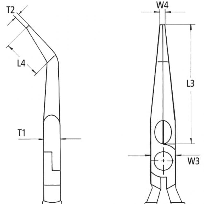 Flach­rund­zan­ge mit Schnei­de (Ra­dio­zan­ge) 25 26 160 - MELTEC GmbH