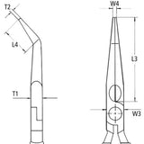 Flach­rund­zan­ge mit Schnei­de (Ra­dio­zan­ge) 25 26 160 - MELTEC GmbH