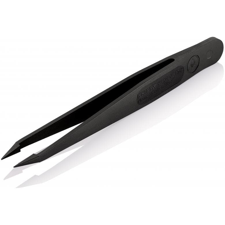 KNIPEX Kunststoffpinzette ESD, schwarz - MELTEC GmbH