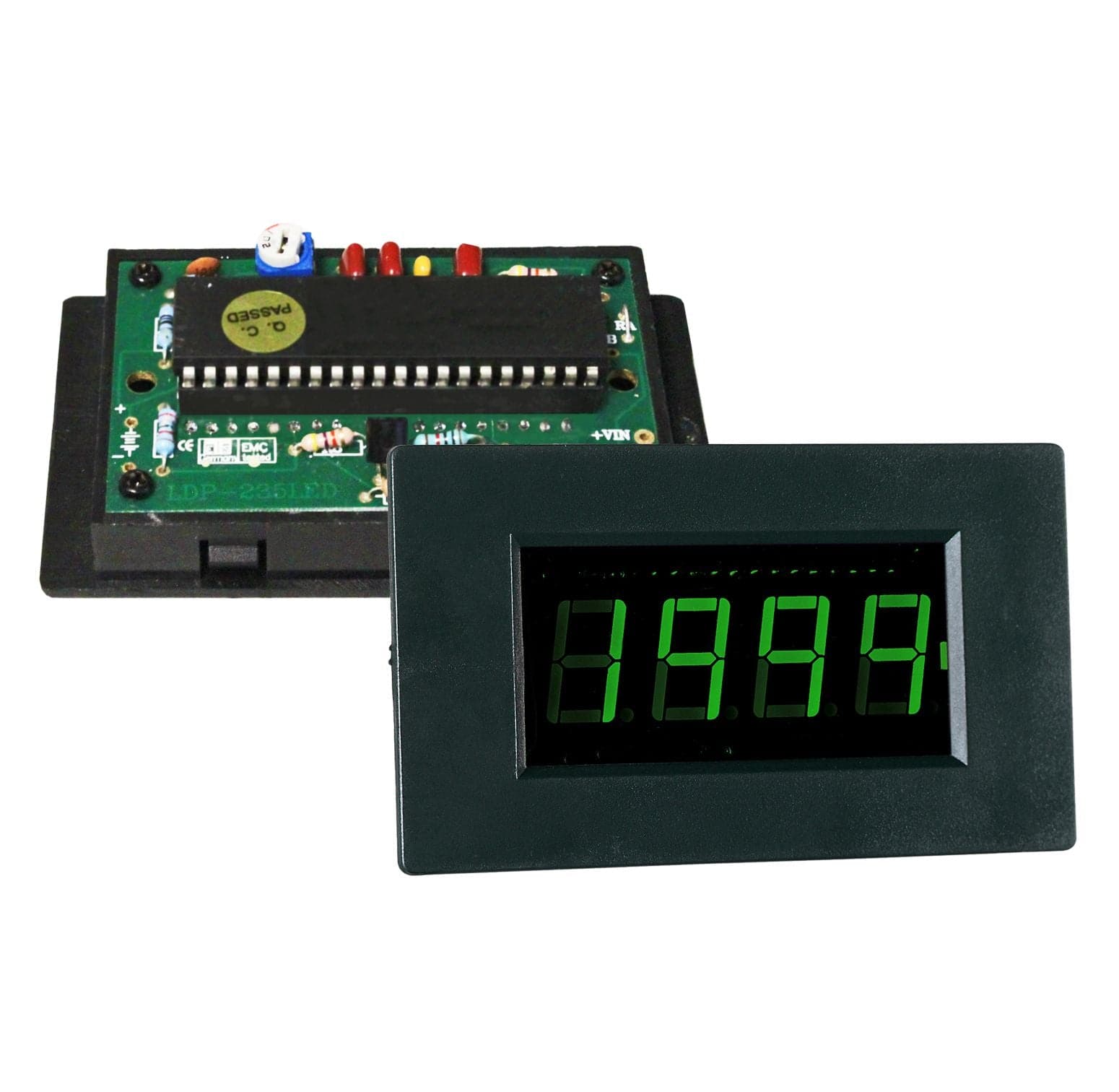 LDP-240 - LED Voltmeter-Einbaumodul ~ 14 mm Ziffernhöhe - Farbe: Grün - MELTEC GmbH