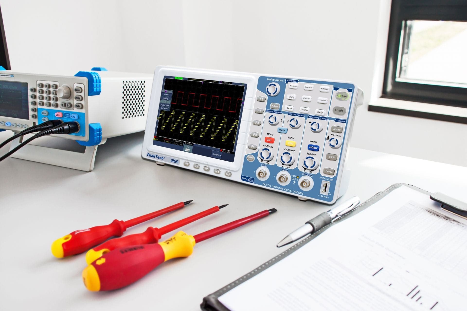 P 1265 - 30 MHz / 2 CH ~ 250 MS/s ~ Digital Speicheroszilloskop mit USB & LAN - MELTEC GmbH
