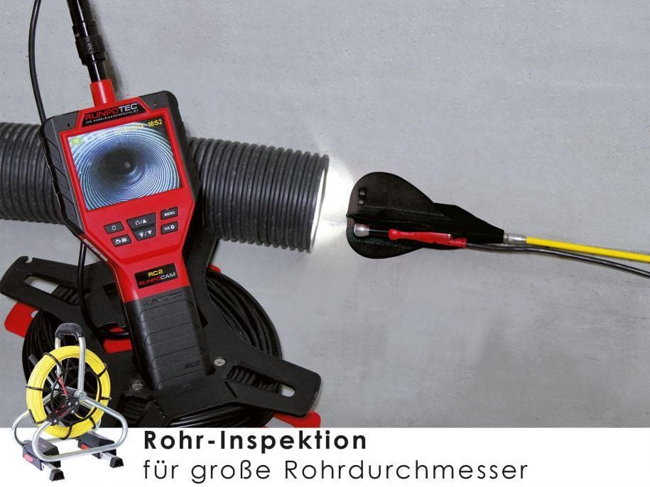 RunpoCam RC2, 50 m + Profi-Set Haspel Glasfaserstab ø 4.5mm/50m - MELTEC GmbH