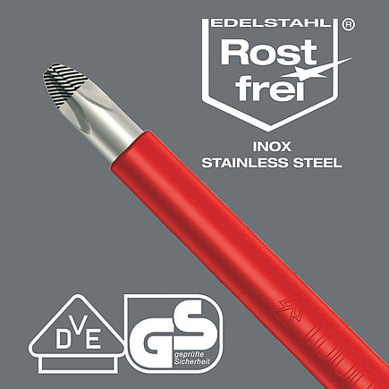 3162 i PH VDE-isolierter PH Kreuzschlitz-Schraubendreher, Edelstahl - MELTEC GmbH