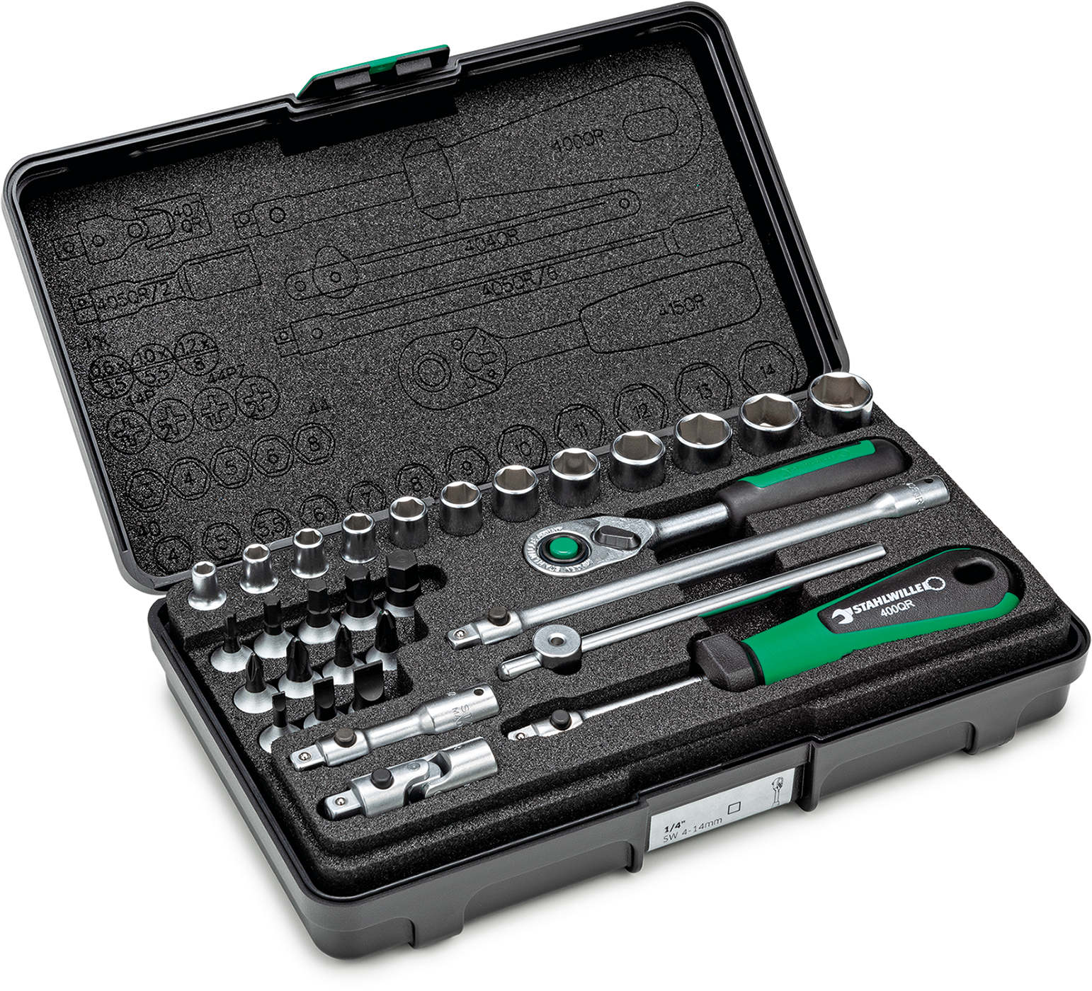 Steckschlüssel-Garnitur 1/4" Nr. 40/24/6QR - MELTEC GmbH